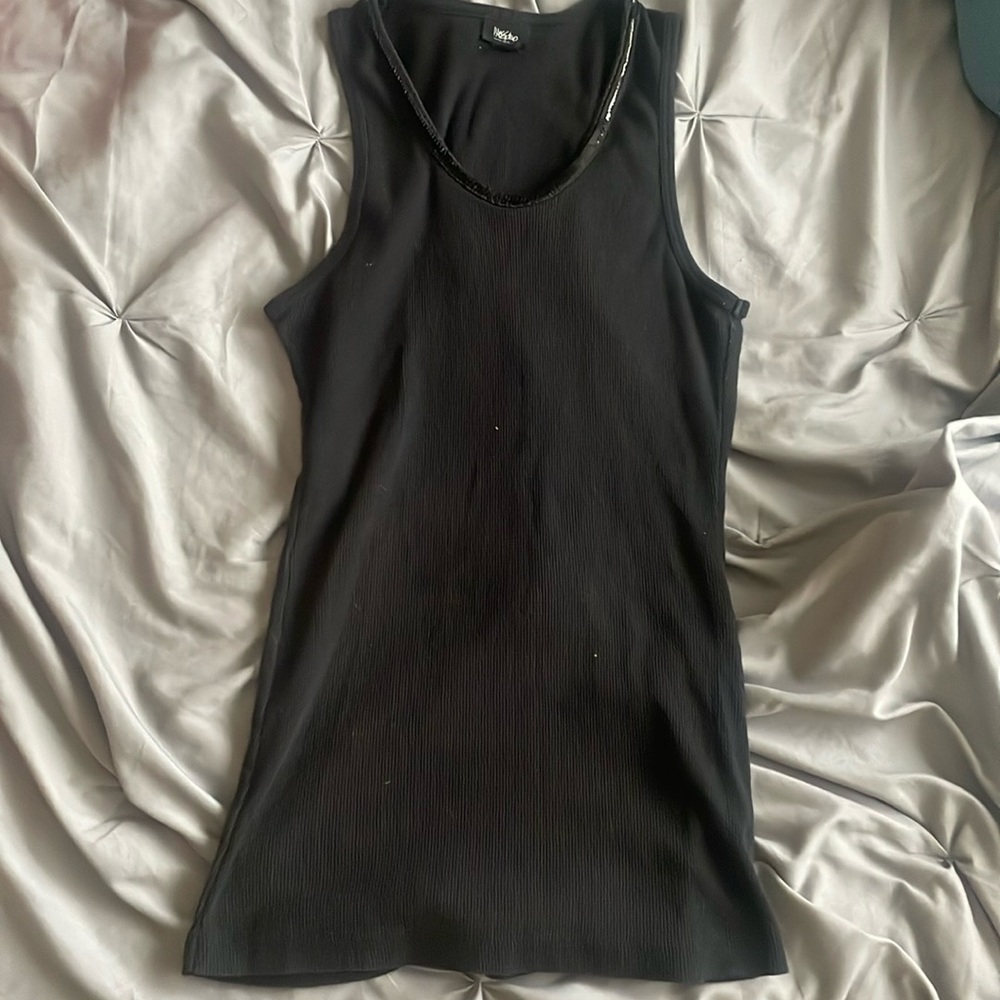Black tank top